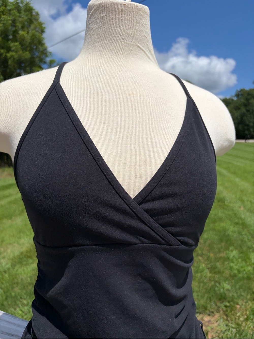 Lululemon Full Freedom Tank Mesh RacerBack Black Size 8 Strappy Sides No Pads - Picture 3 of 11